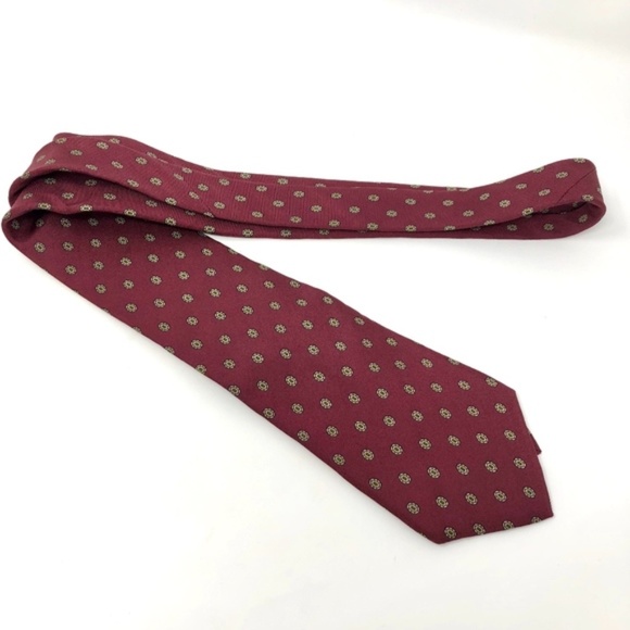 Christian Dior Classic Burgundy Everyday Silk Tie - Picture 5 of 6
